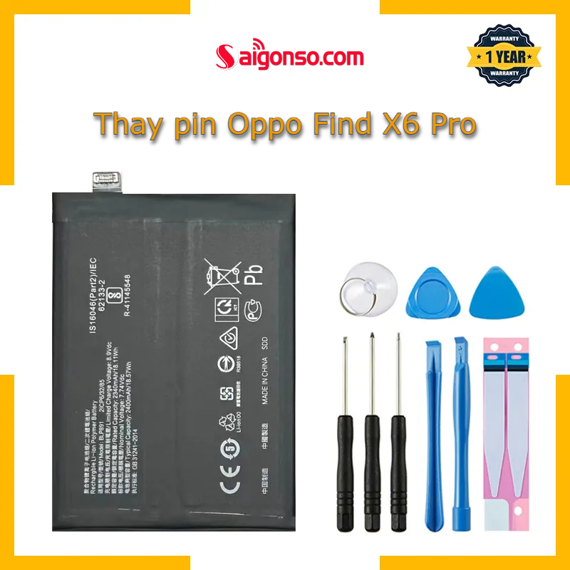 thay pin oppo Find X6 Pro 5g